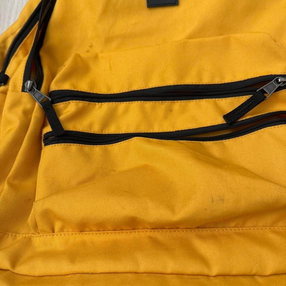 Vans Off The Wall Yellow Backpack Black Accents Streetwear Skate Bag - Picture 3 of 6